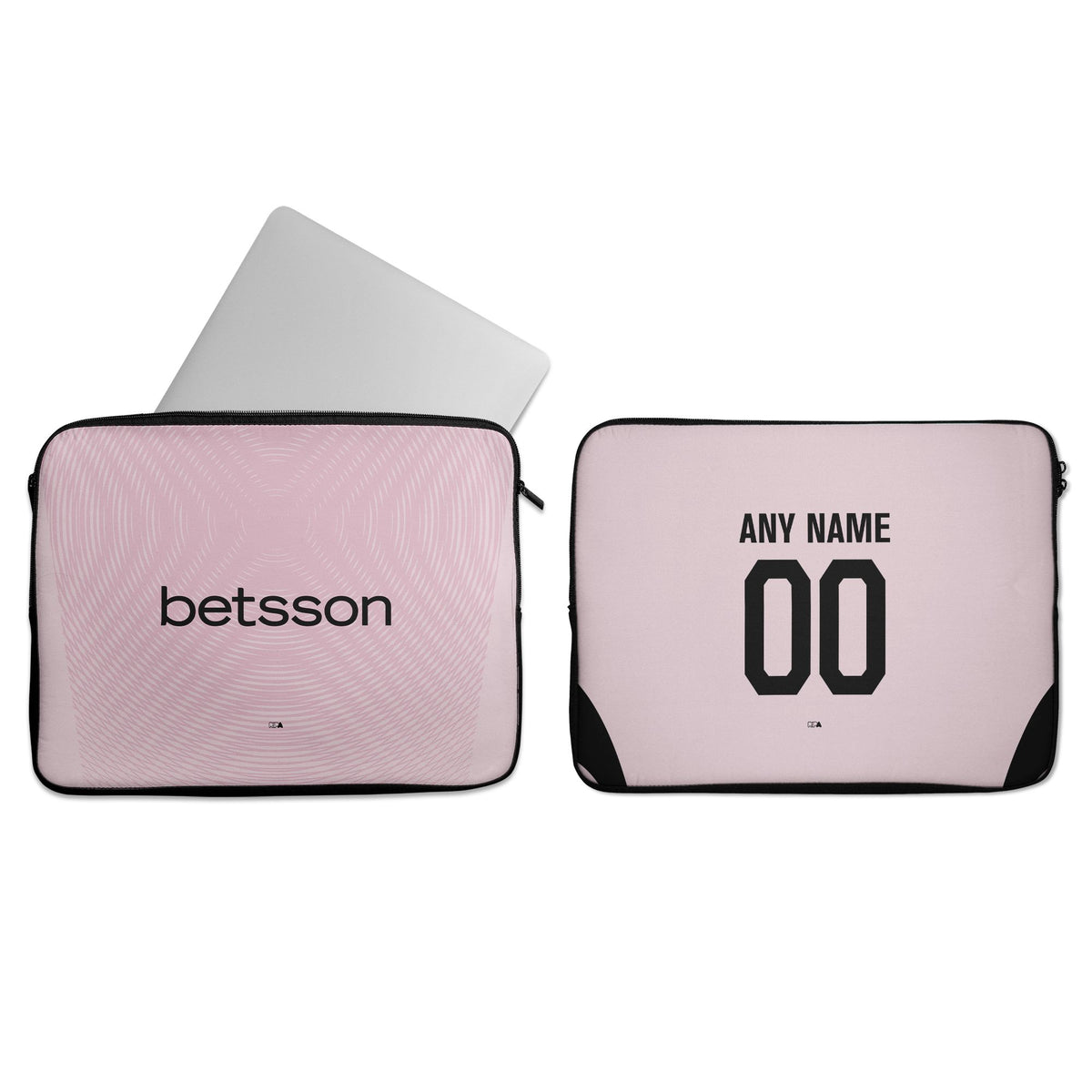 Laptop sleeve with the Boca Juniors 2026 Goalkeeper football shirt design by RIPA Football