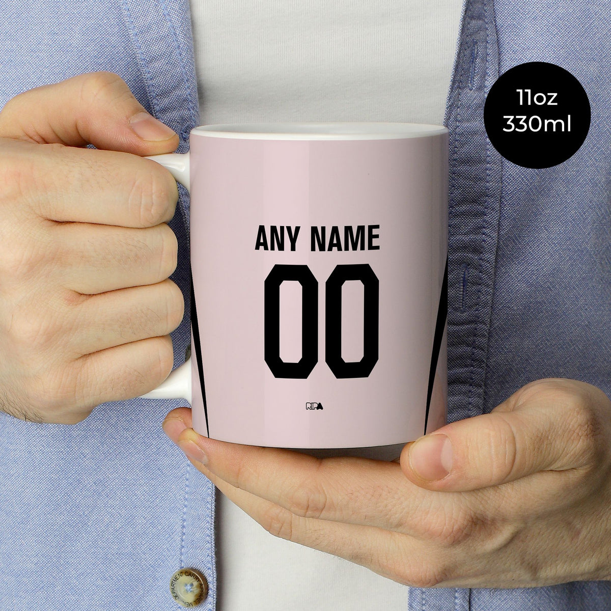 Mug with the Boca Juniors 2026 Goalkeeper football shirt design by RIPA Football