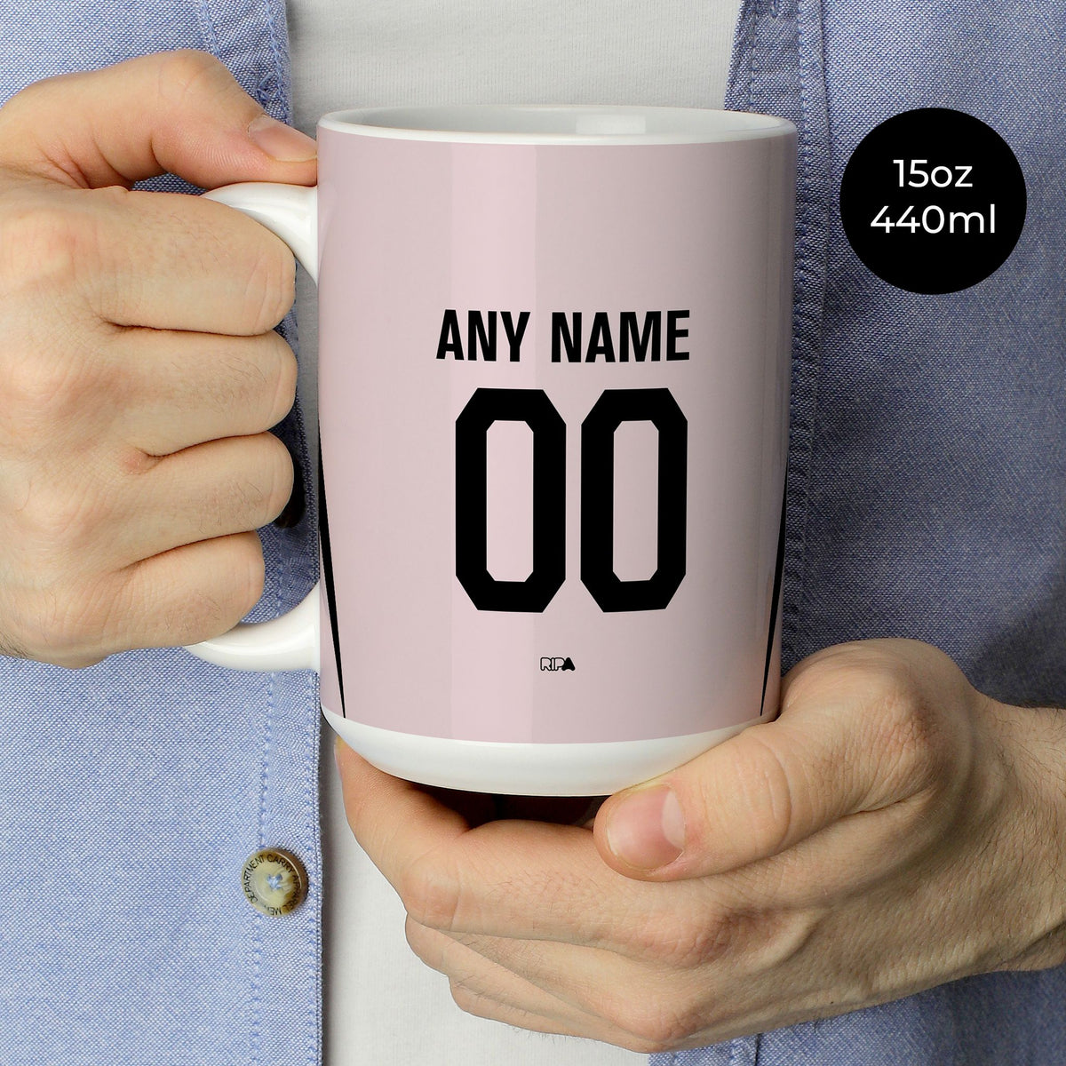 Mug with the Boca Juniors 2026 Goalkeeper football shirt design by RIPA Football