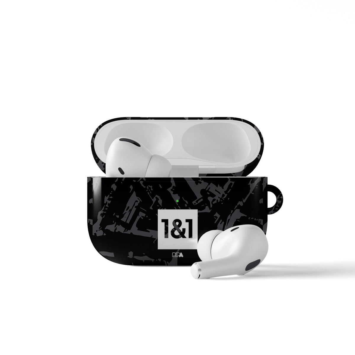 AirPods case with the Borussia Dortmund 2023-24 Away football shirt design by RIPA Football
