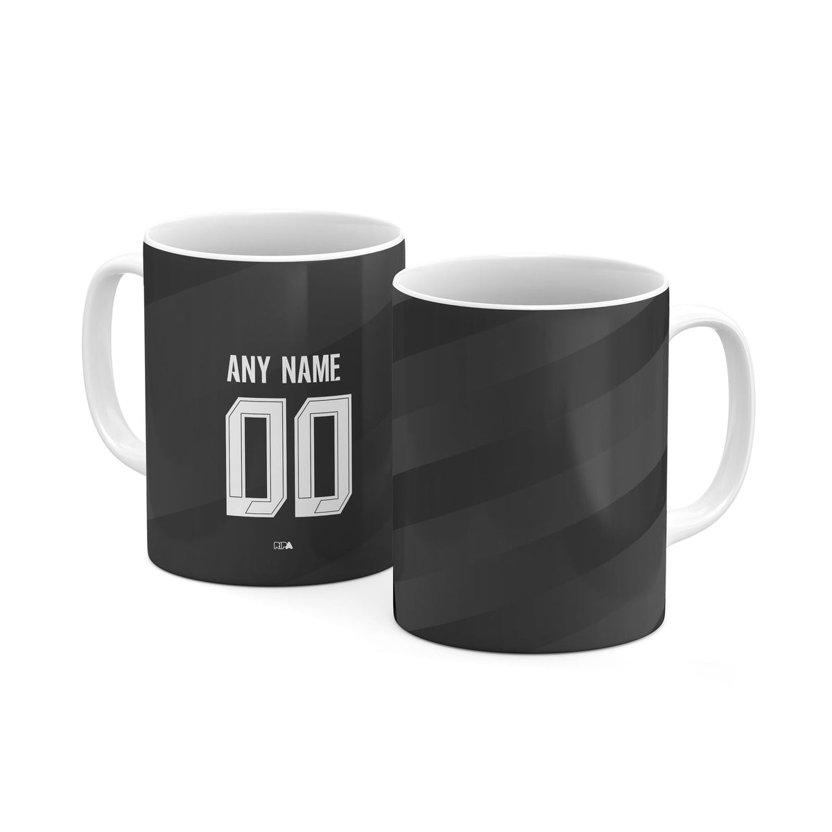 Mug with the Borussia Dortmund 2024-25 Away football shirt design by RIPA Football