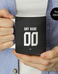 Mug with the Borussia Dortmund 2024-25 Away football shirt design by RIPA Football