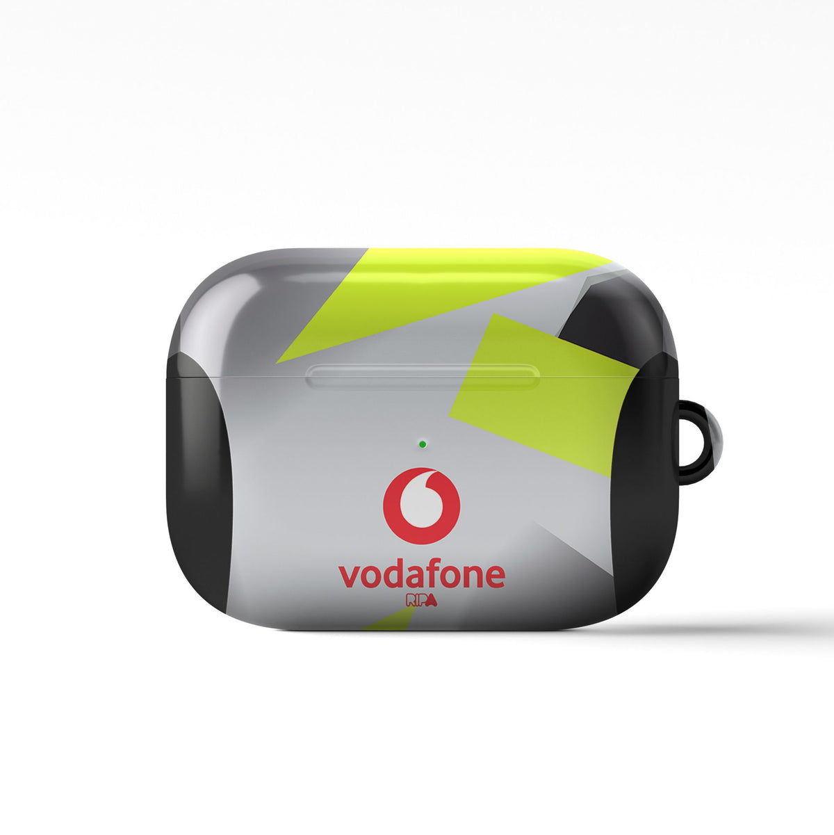 AirPods case with the Borussia Dortmund 2025-26 Away football shirt design by RIPA Football