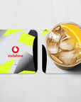 Coaster with the Borussia Dortmund 2025-26 Away football shirt design by RIPA Football