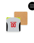 Coaster with the Borussia Dortmund 2025-26 Away football shirt design by RIPA Football