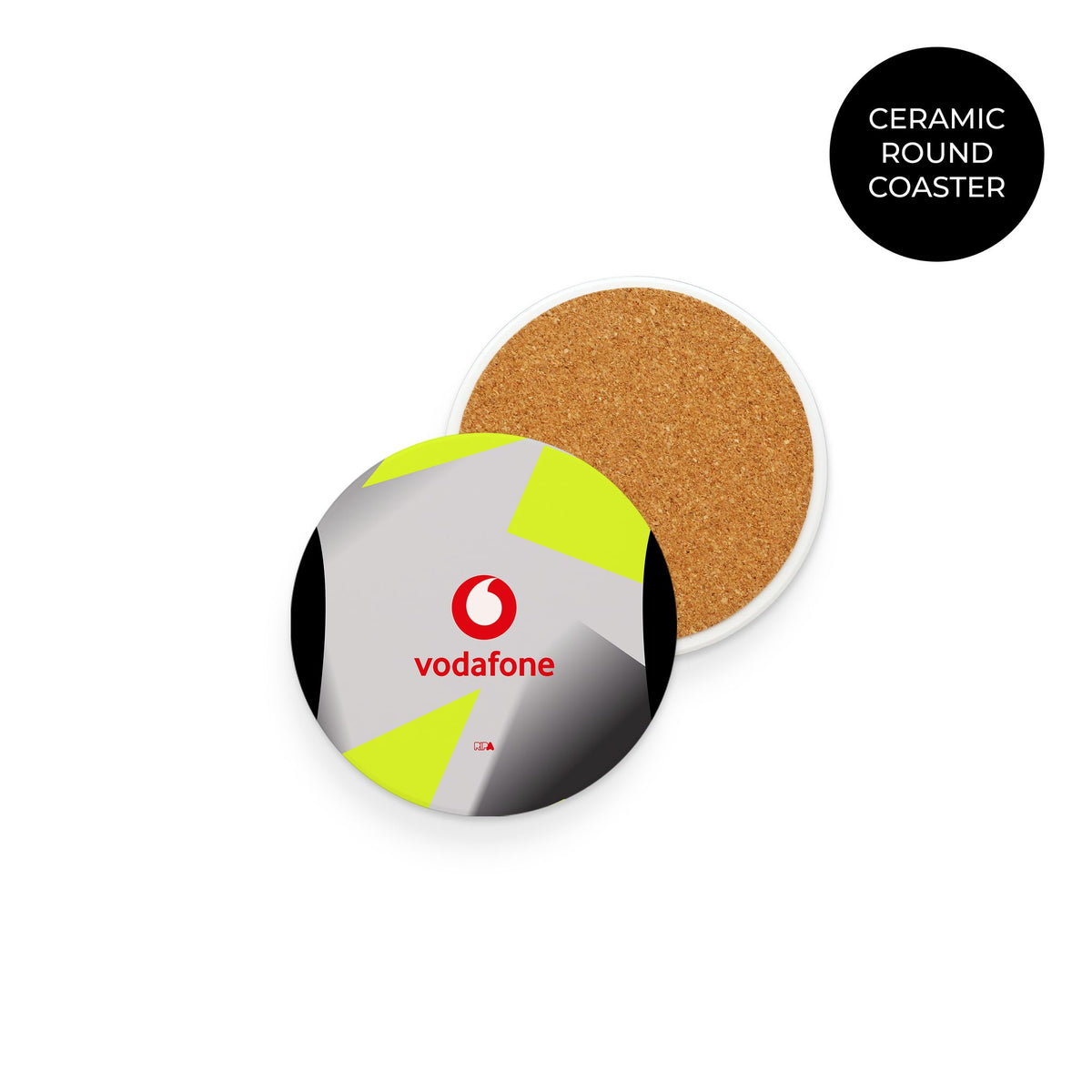 Coaster with the Borussia Dortmund 2025-26 Away football shirt design by RIPA Football
