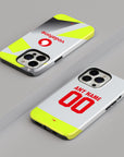 Phone case with the Borussia Dortmund 2025-26 Away football shirt design by RIPA Football