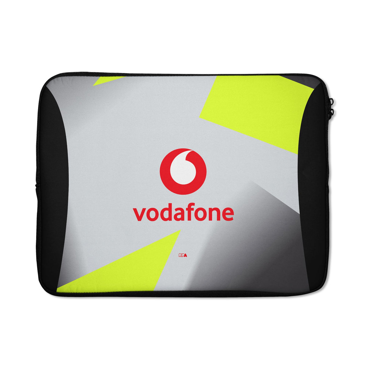 Laptop sleeve with the Borussia Dortmund 2025-26 Away football shirt design by RIPA Football