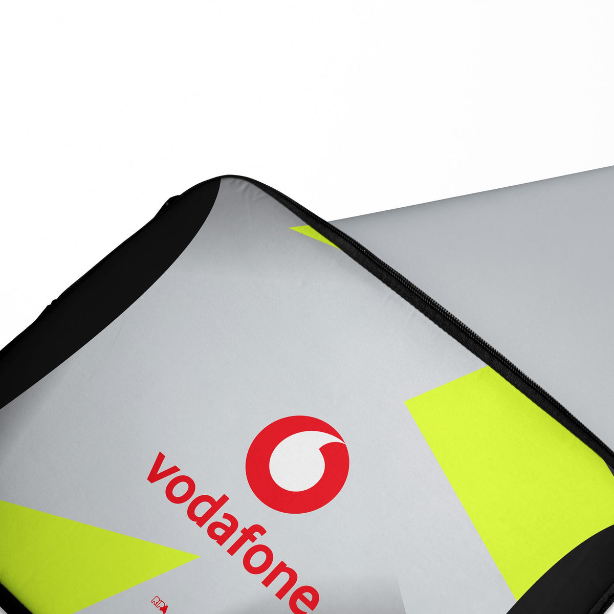 Laptop sleeve with the Borussia Dortmund 2025-26 Away football shirt design by RIPA Football