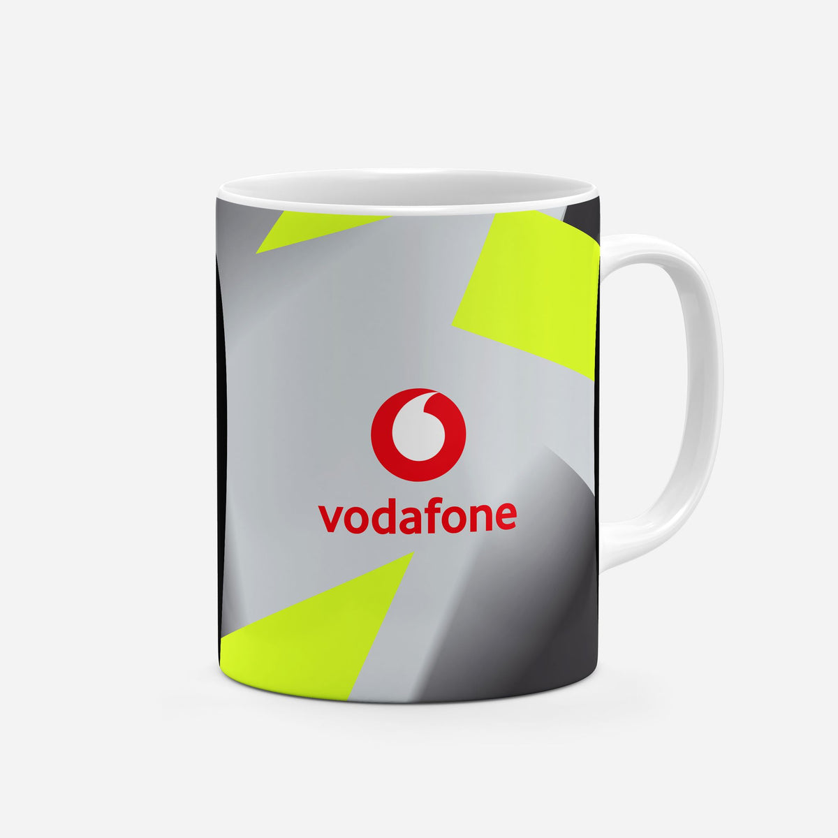 Mug with the Borussia Dortmund 2025-26 Away football shirt design by RIPA Football