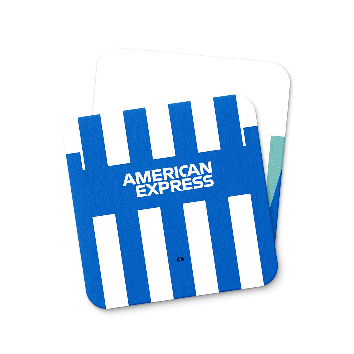 Coaster with the Brighton 2025-26 Home football shirt design by RIPA Football