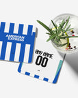 Coaster with the Brighton 2025-26 Home football shirt design by RIPA Football