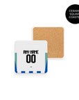 Coaster with the Brighton 2025-26 Home football shirt design by RIPA Football