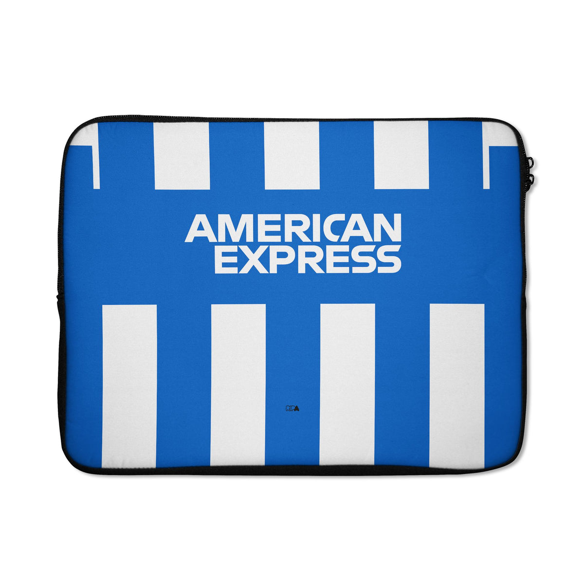 Laptop sleeve with the Brighton 2025-26 Home football shirt design by RIPA Football