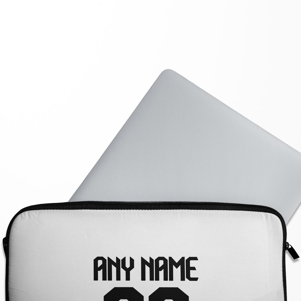 Laptop sleeve with the Brighton 2025-26 Home football shirt design by RIPA Football