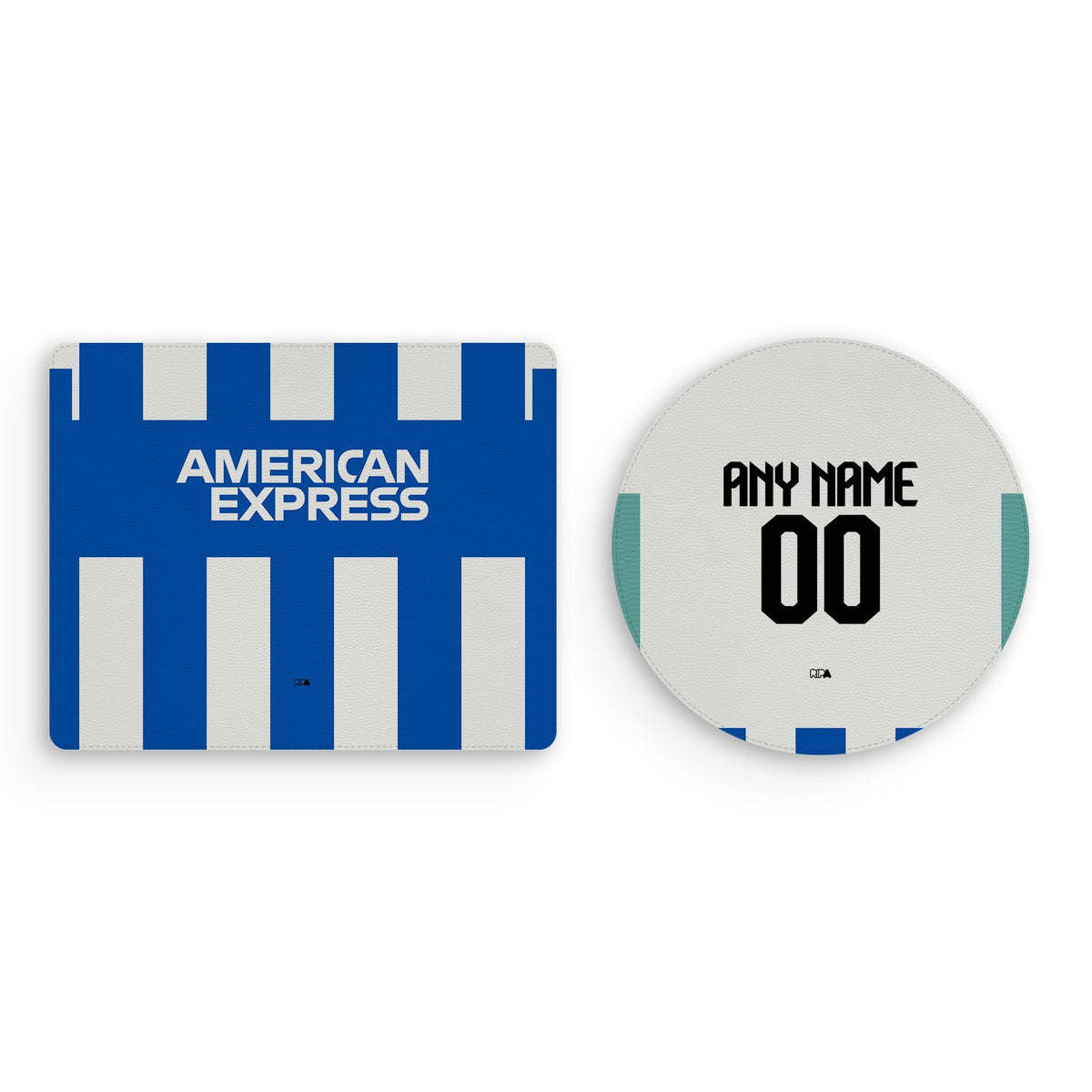 Mouse pad with the Brighton 2025-26 Home football shirt design by RIPA Football