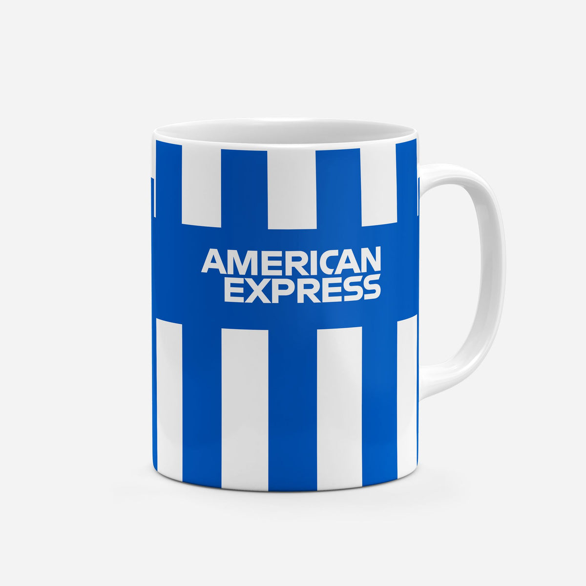 Mug with the Brighton 2025-26 Home football shirt design by RIPA Football