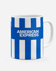 Mug with the Brighton 2025-26 Home football shirt design by RIPA Football