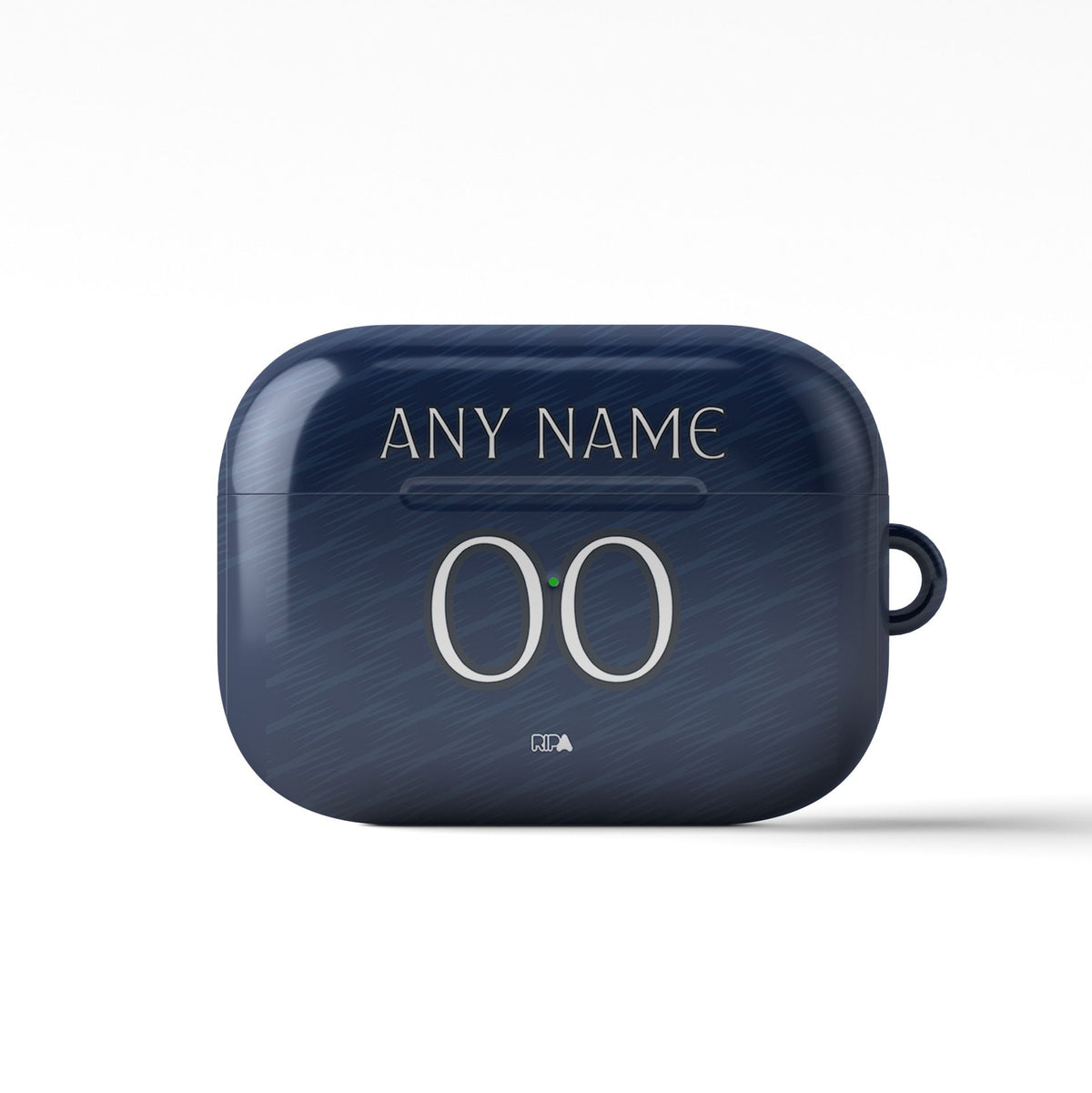 AirPods case with the Celta Vigo 2025-26 Away football shirt design by RIPA Football