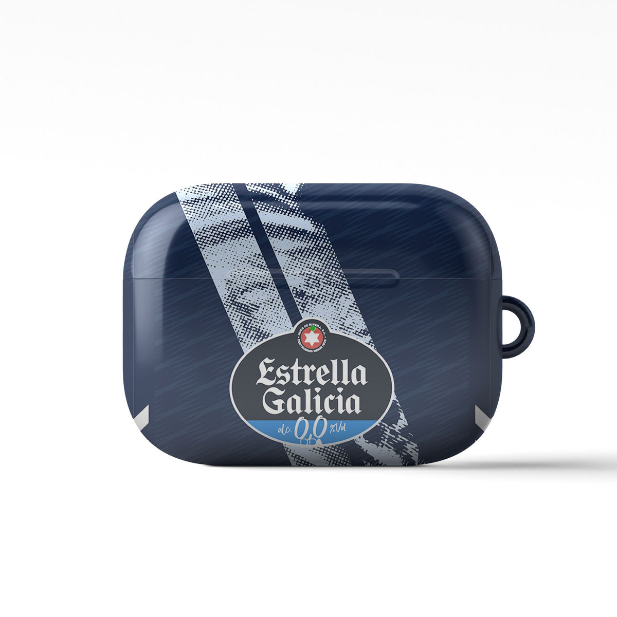 AirPods case with the Celta Vigo 2025-26 Away football shirt design by RIPA Football