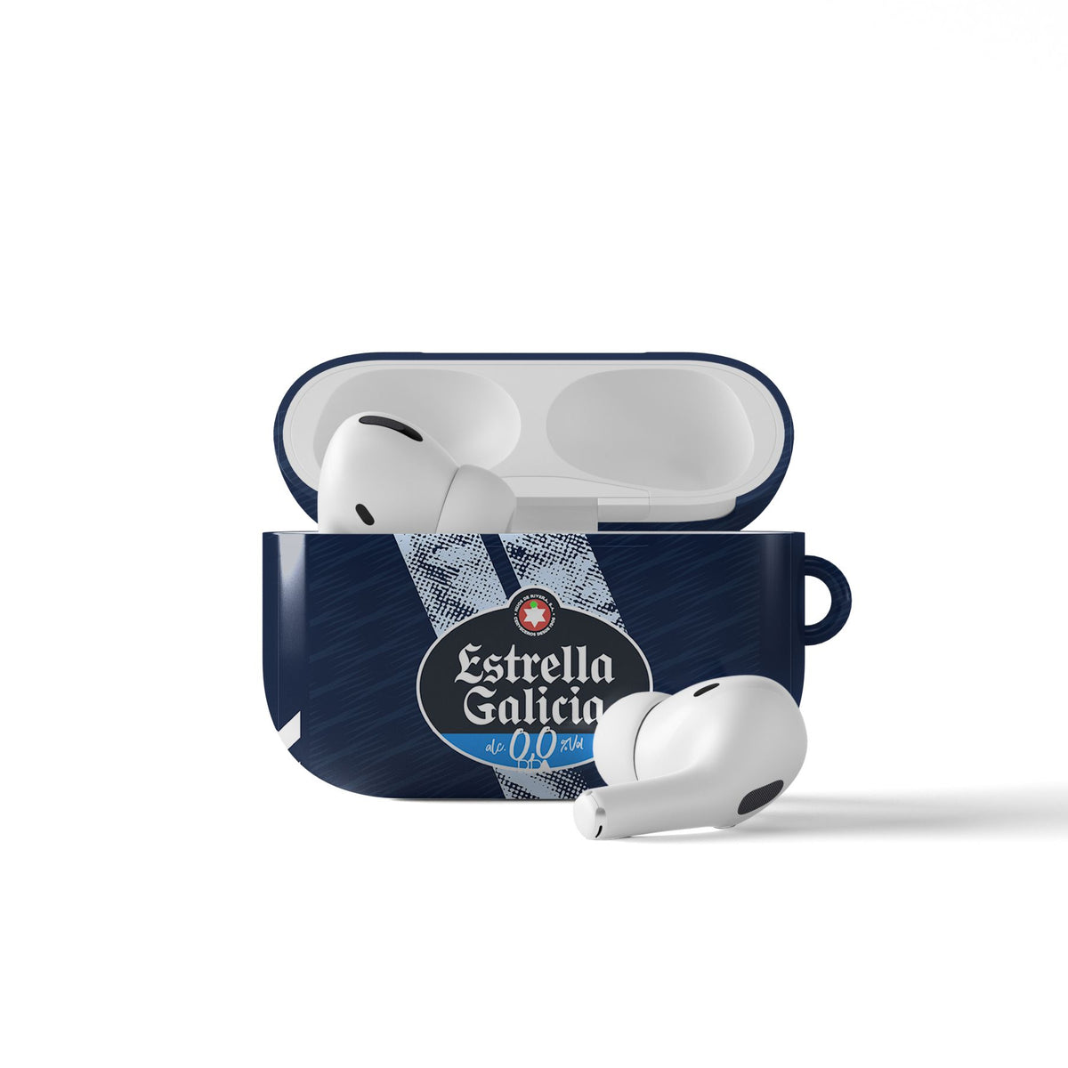 AirPods case with the Celta Vigo 2025-26 Away football shirt design by RIPA Football