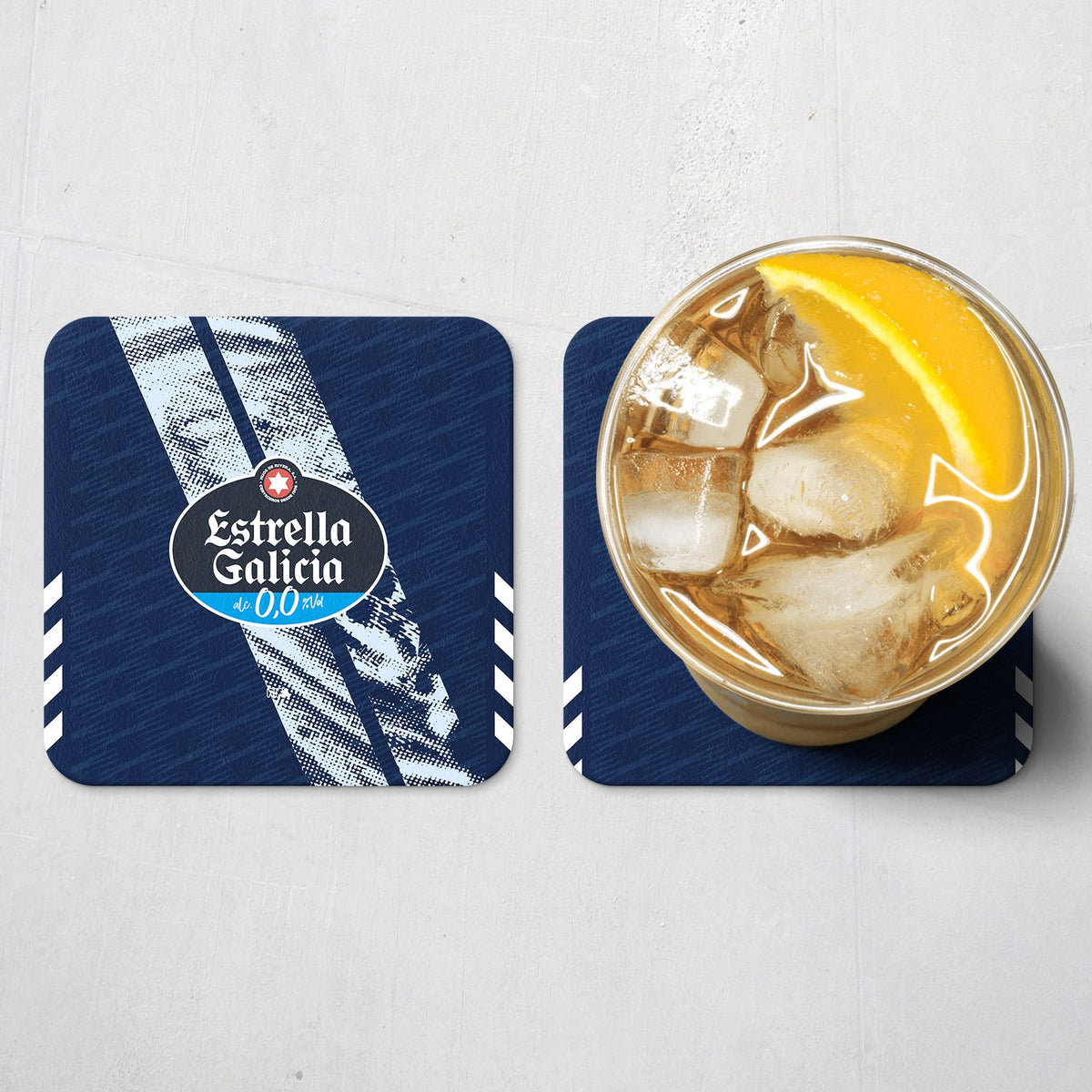 Coaster with the Celta Vigo 2025-26 Away football shirt design by RIPA Football