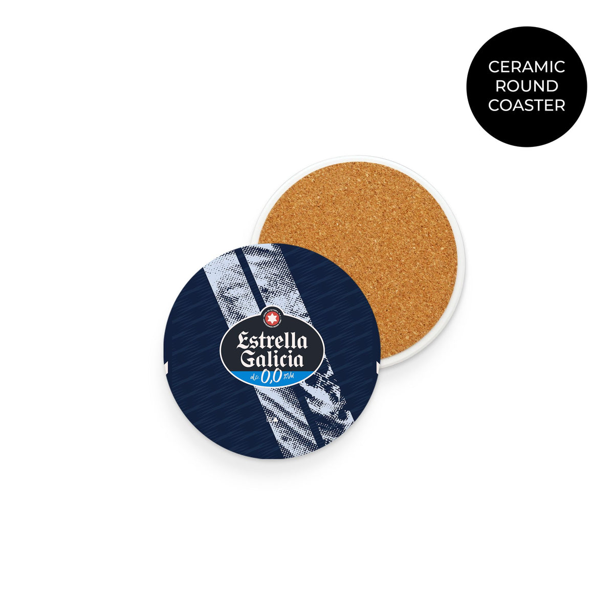 Coaster with the Celta Vigo 2025-26 Away football shirt design by RIPA Football