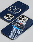 Phone case with the Celta Vigo 2025-26 Away football shirt design by RIPA Football