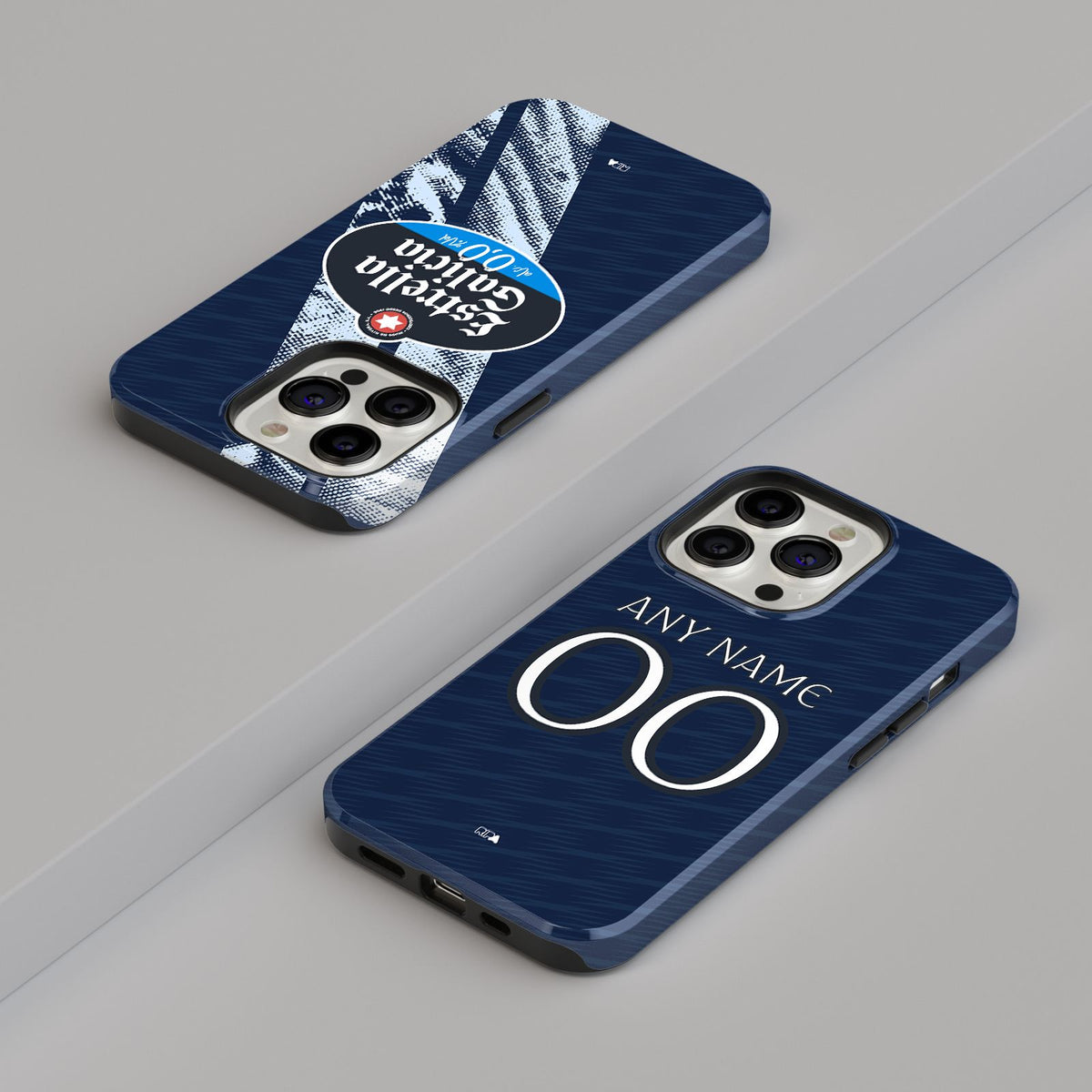 Phone case with the Celta Vigo 2025-26 Away football shirt design by RIPA Football