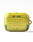 AirPods case with the Celtic 2024-25 Away football shirt design by RIPA Football