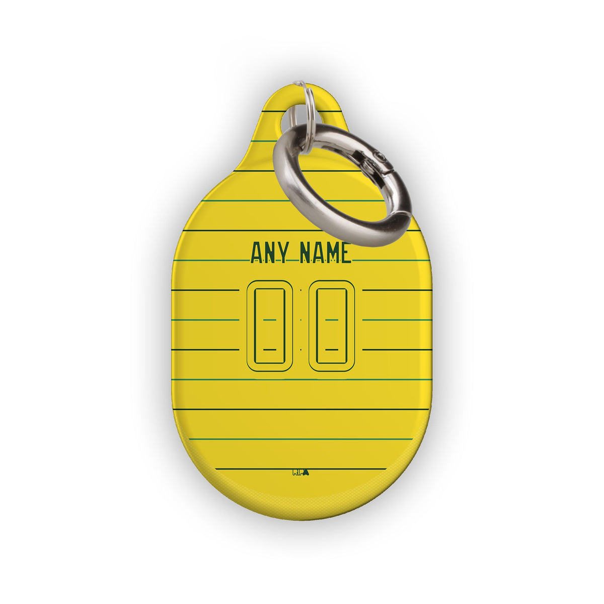 AirTag holder with the Celtic 2024-25 Away football shirt design by RIPA Football