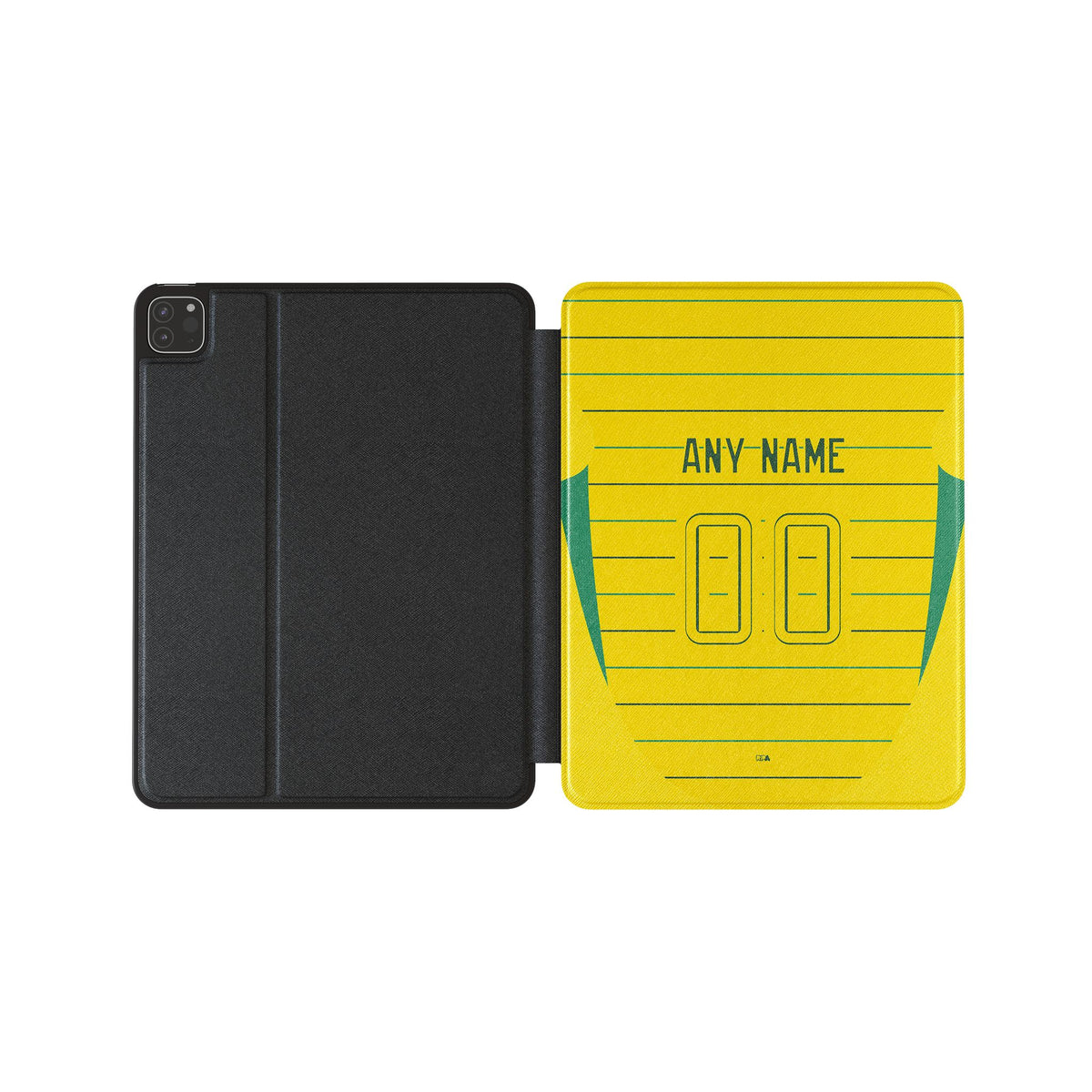 iPad case with the Celtic 2024-25 Away football shirt design by RIPA Football