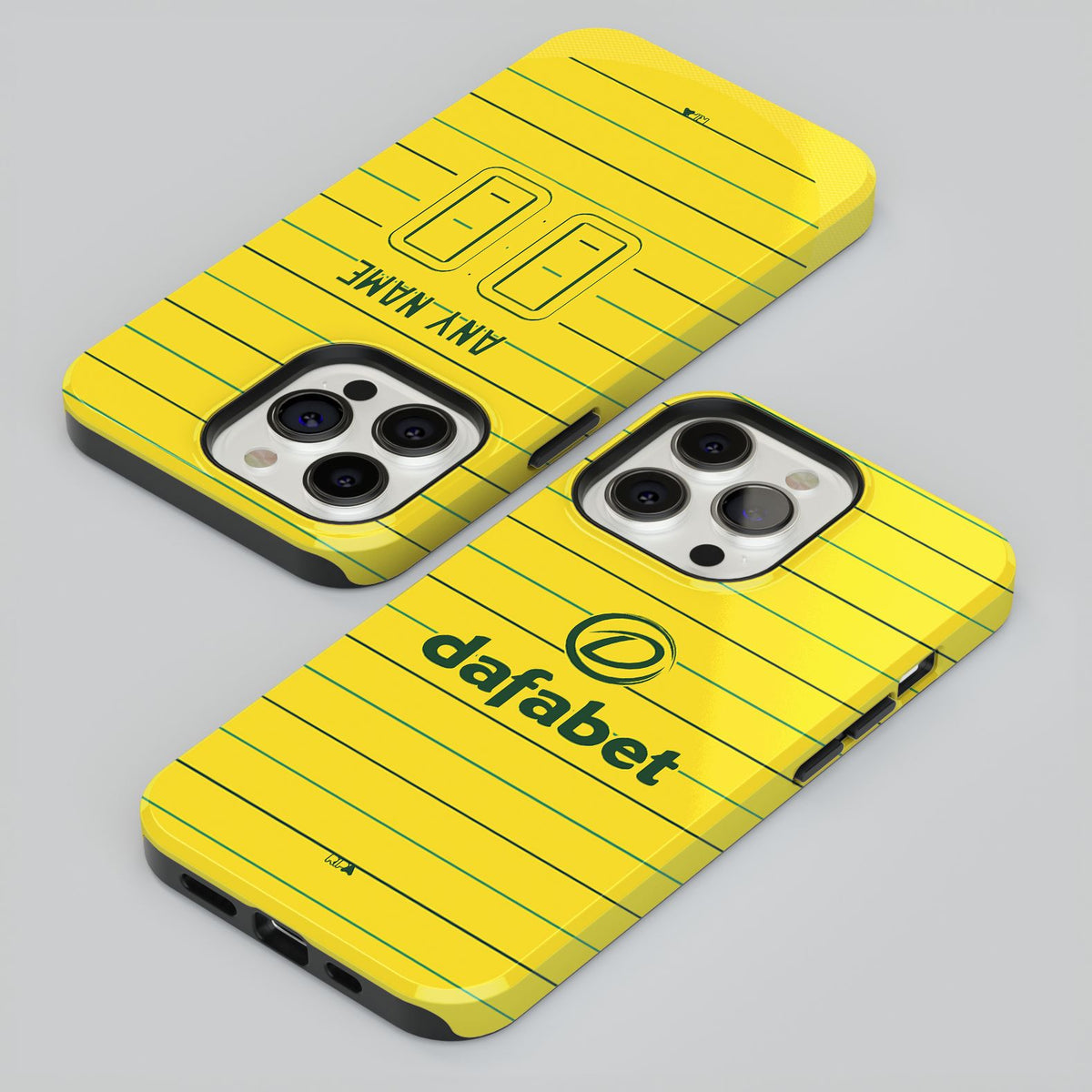 Phone case with the Celtic 2024-25 Away football shirt design by RIPA Football