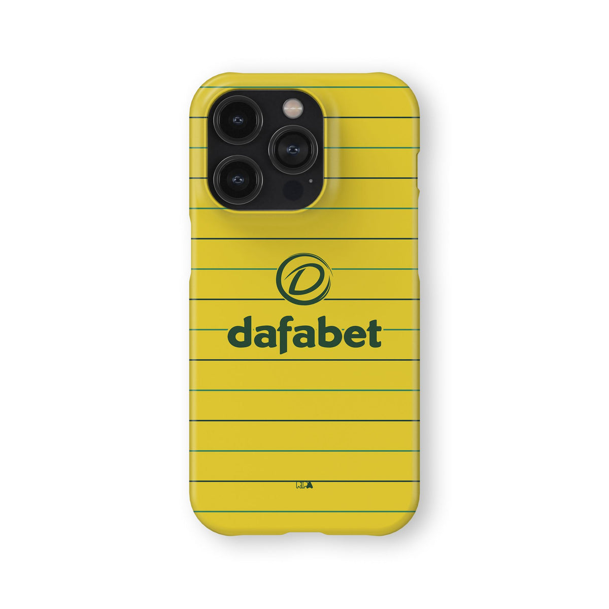 Phone case with the Celtic 2024-25 Away football shirt design by RIPA Football