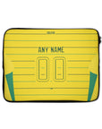 Laptop sleeve with the Celtic 2024-25 Away football shirt design by RIPA Football