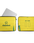 Laptop sleeve with the Celtic 2024-25 Away football shirt design by RIPA Football