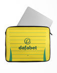 Laptop sleeve with the Celtic 2024-25 Away football shirt design by RIPA Football