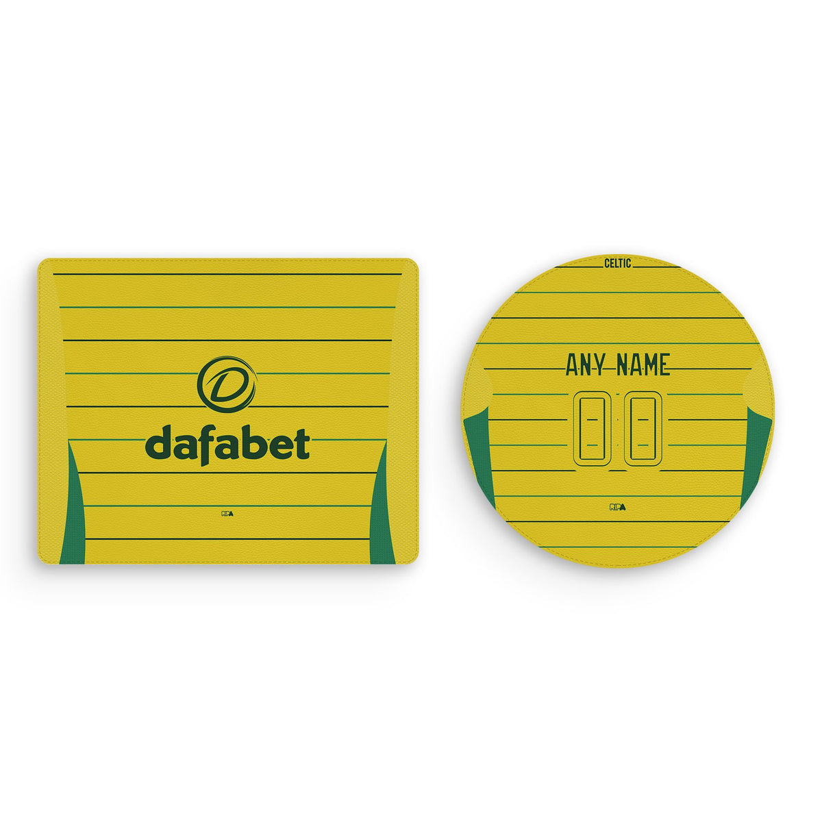 Mouse pad with the Celtic 2024-25 Away football shirt design by RIPA Football