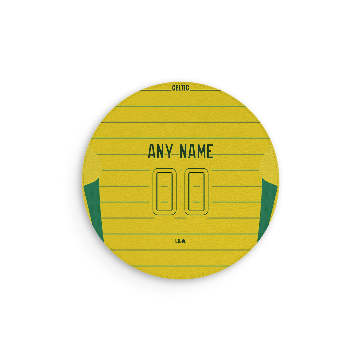Mouse pad with the Celtic 2024-25 Away football shirt design by RIPA Football