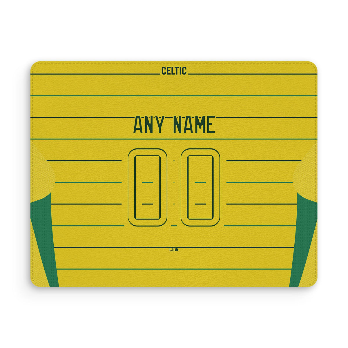 Mouse pad with the Celtic 2024-25 Away football shirt design by RIPA Football