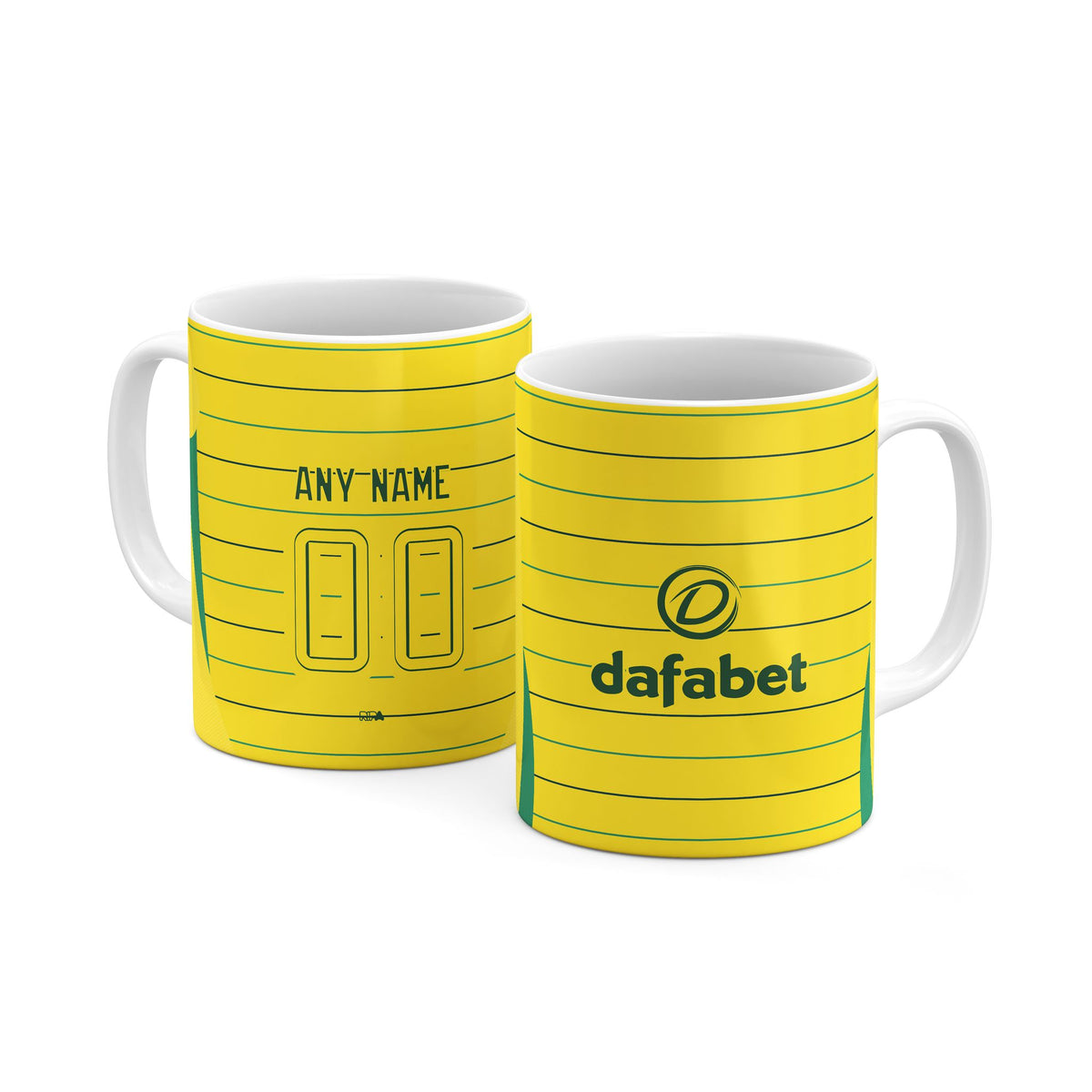 Mug with the Celtic 2024-25 Away football shirt design by RIPA Football