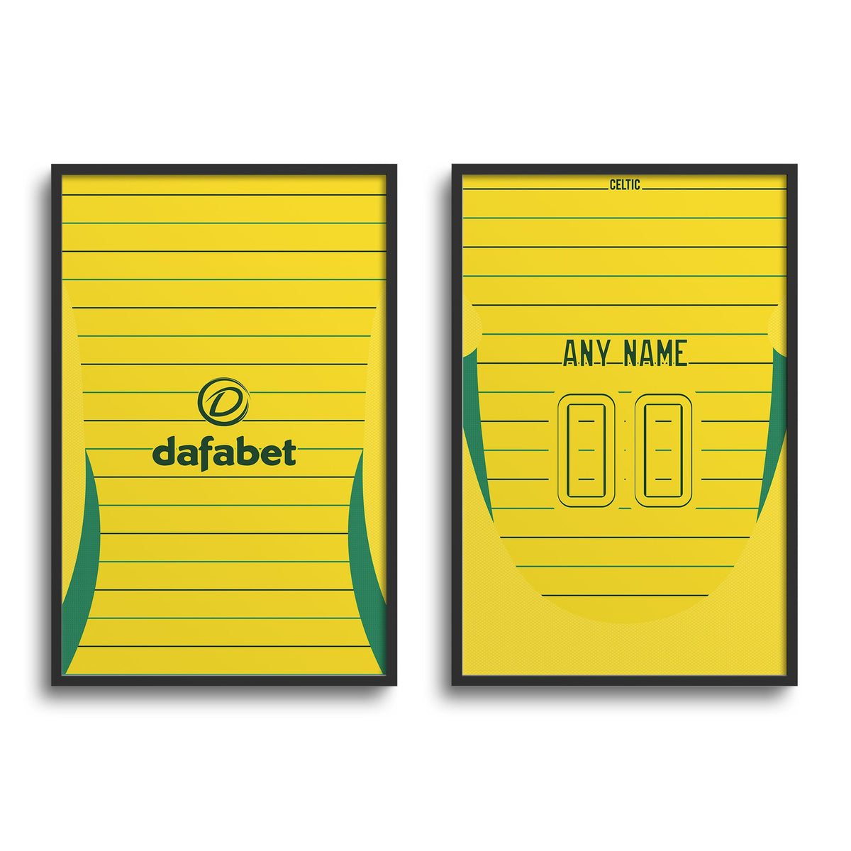 Print with the Celtic 2024-25 Away football shirt design by RIPA Football