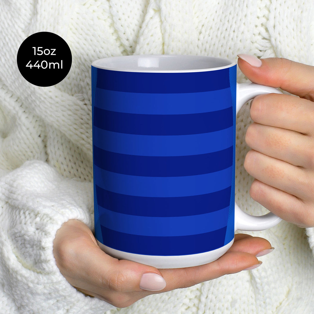 Mug with the Chelsea 2011-12 Home football shirt design by RIPA Football
