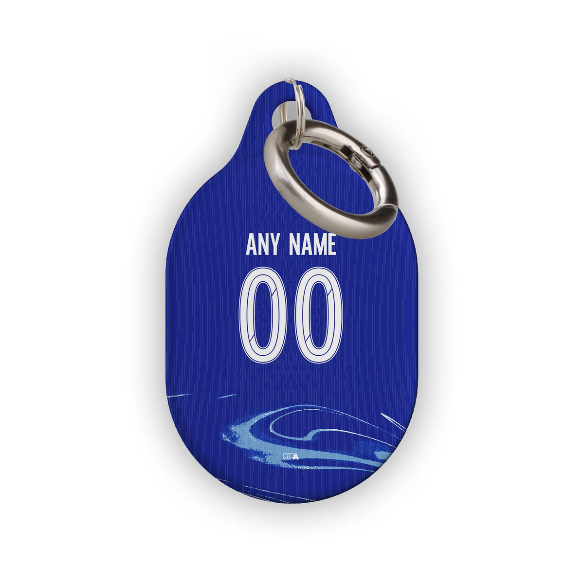 AirTag holder with the Chelsea 2024-25 Home football shirt design by RIPA Football