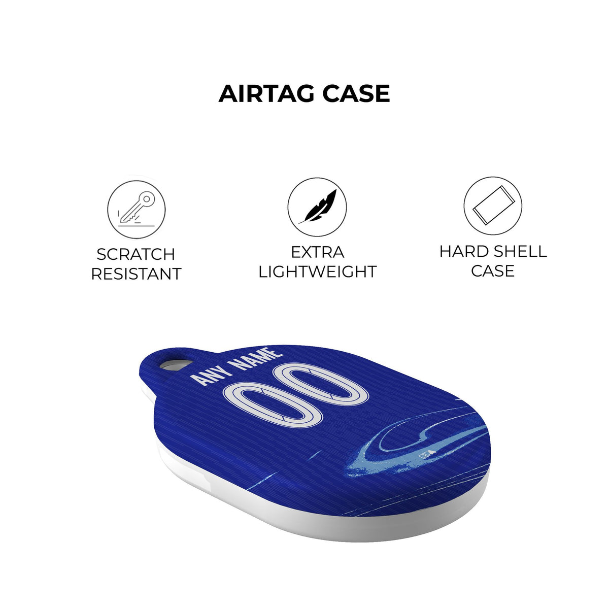 AirTag holder with the Chelsea 2024-25 Home football shirt design by RIPA Football