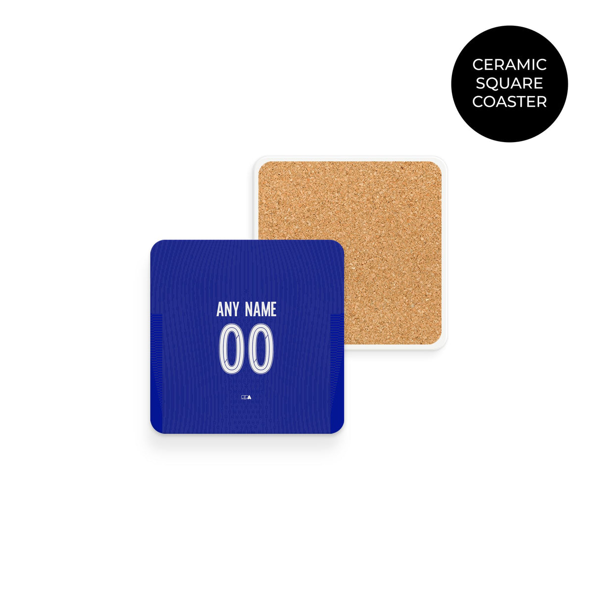 Coaster with the Chelsea 2024-25 Home football shirt design by RIPA Football