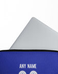 Laptop sleeve with the Chelsea 2024-25 Home football shirt design by RIPA Football
