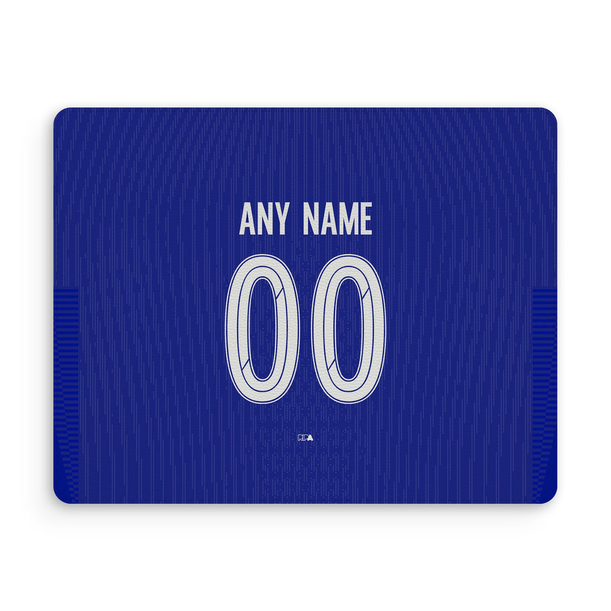 Mouse pad with the Chelsea 2024-25 Home football shirt design by RIPA Football
