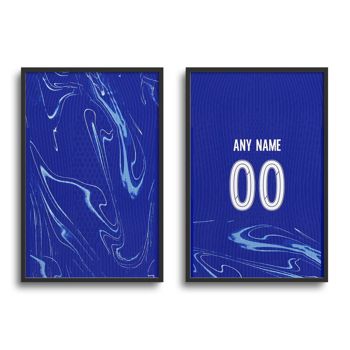 Print with the Chelsea 2024-25 Home football shirt design by RIPA Football