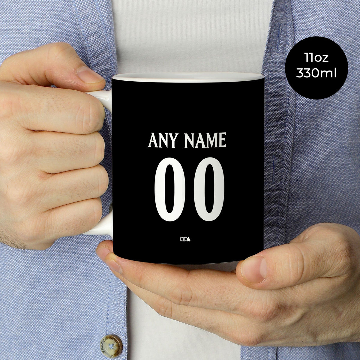 Mug with the Chelsea 2025-26 Goalkeeper football shirt design by RIPA Football